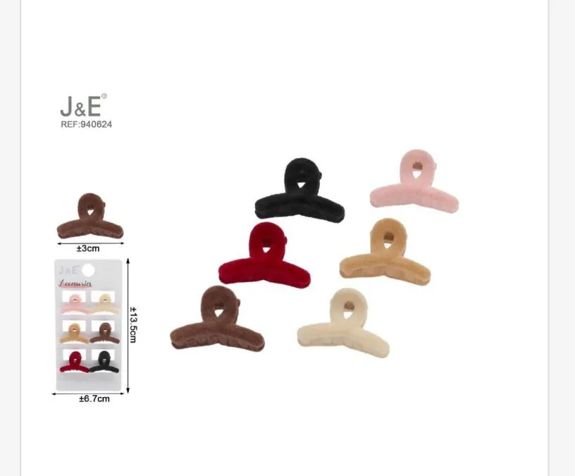 Klamry do włosów J&E REF 80426, 3 cm, 12 szt
