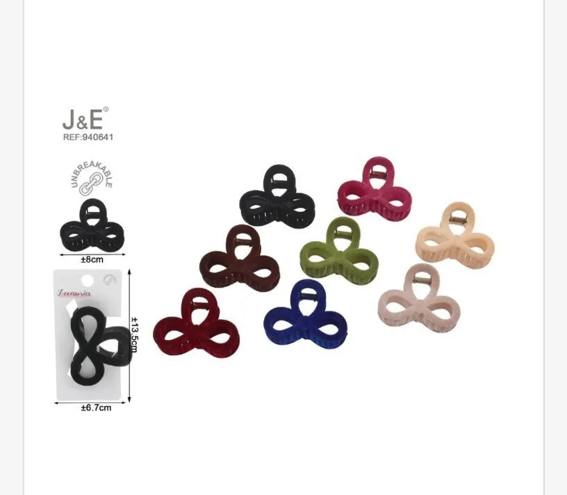 Klamry do włosów scrunchie niemarkowe REF JE8041 8cm
