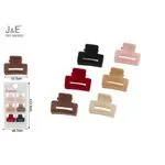 Klamry do włosów J&E welurowe 5,2 cm i 8,7 cm, 12 szt