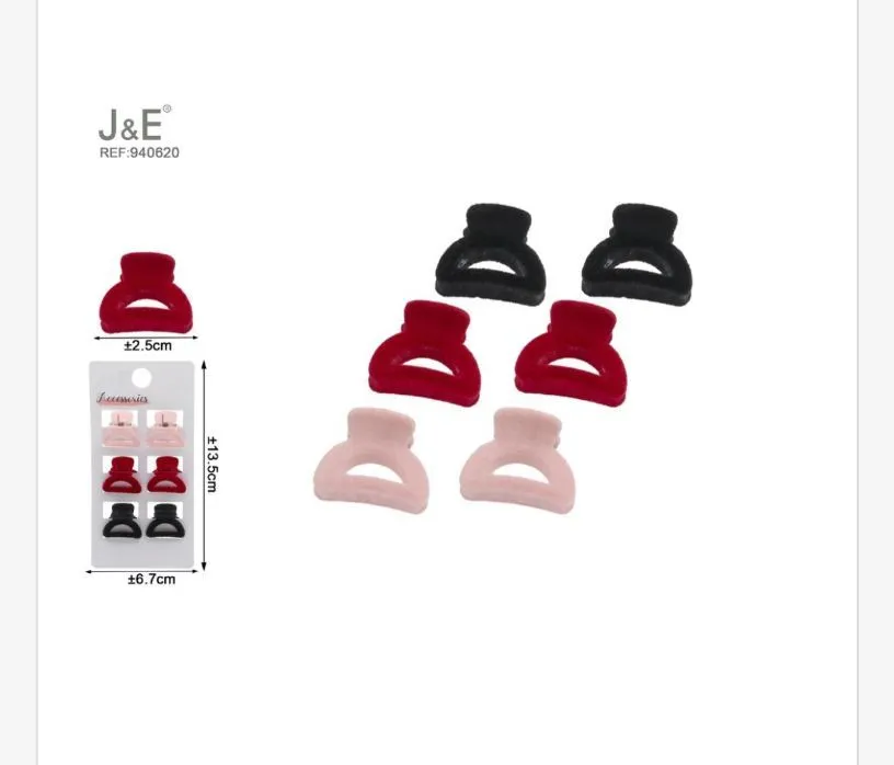 Klamry do włosów plastikowe 8,7 cm JJ REF84020