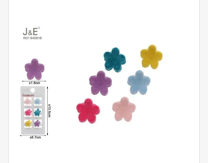 Klamry do włosów kwiatowe J&E REF J5E016 2,1 cm