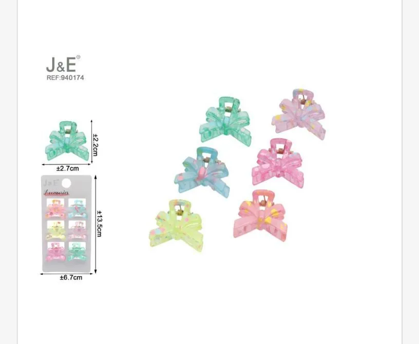 Klamry do włosów J&E REF 80174, 2.2-2.5 cm, 12 szt