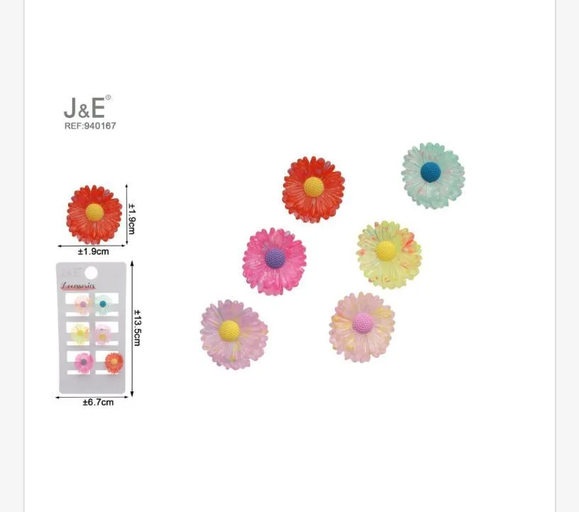 Klamry do włosów kwiatowe J&E REF 80167, ø 2,1-2,3 cm