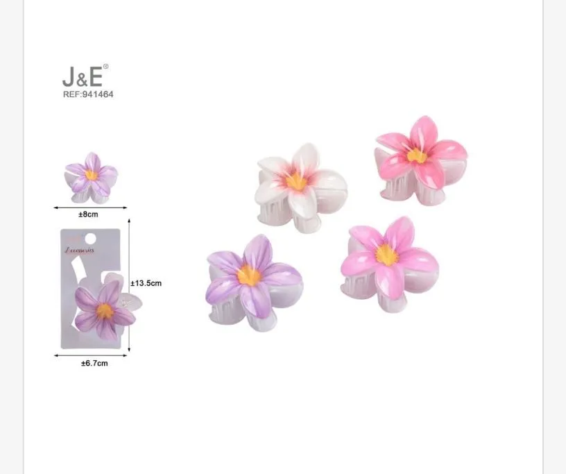 Klamry do włosów kwiatowe J&J 4,7-5,1 cm