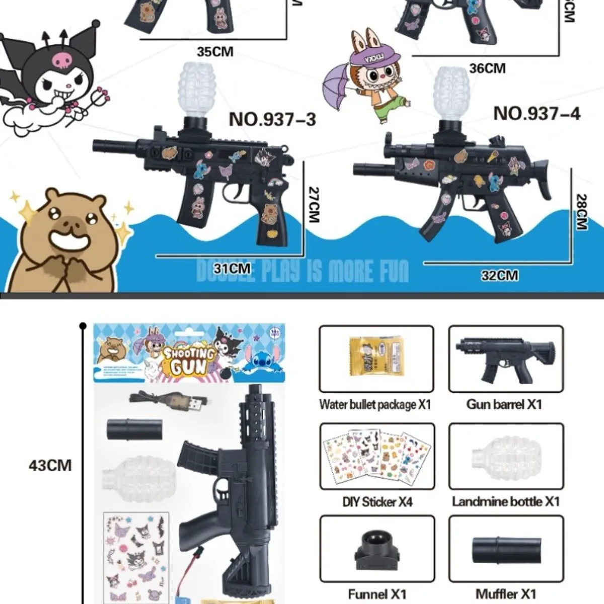 Pistolet na kulki Shooting Gun NO.937 z akcesoriami