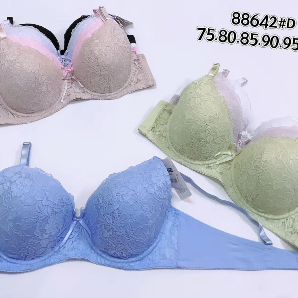 Biustonosz damski koronkowy 75-100 set 3 szt