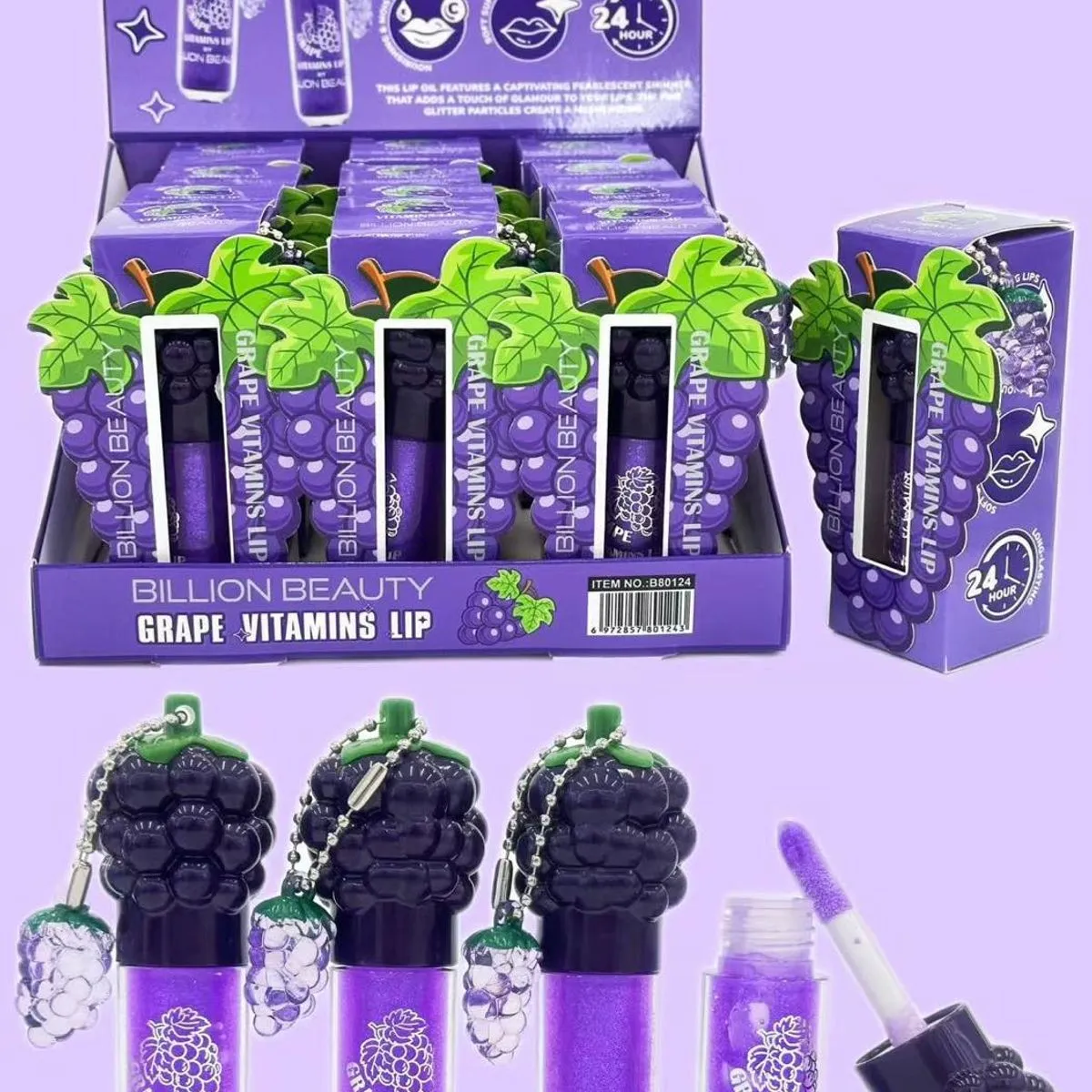 Olejek do ust Grape Vitamins Lip Billion Beauty 8ml