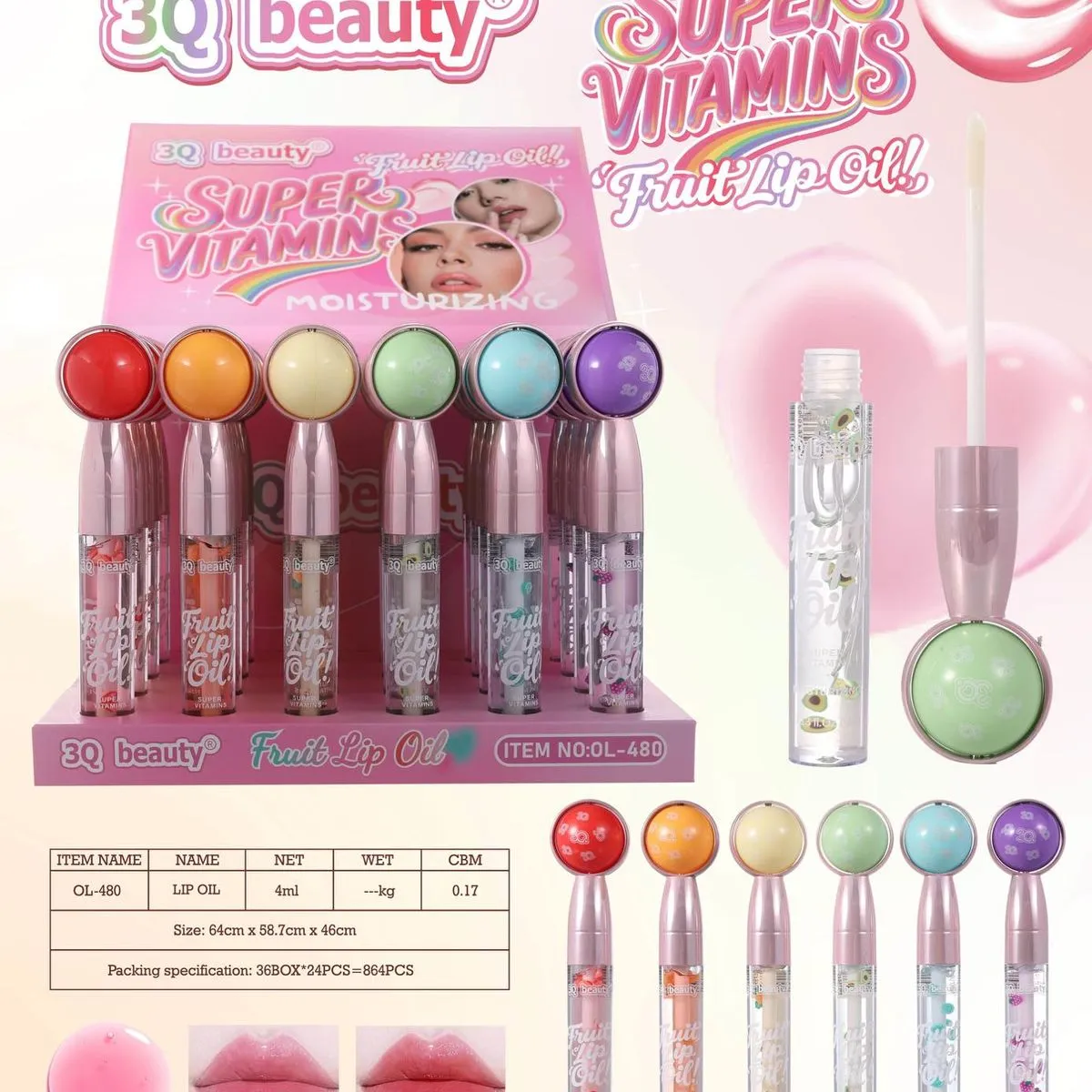 3Q Beauty Super Vitamins Fruit Lip Oil 15ml