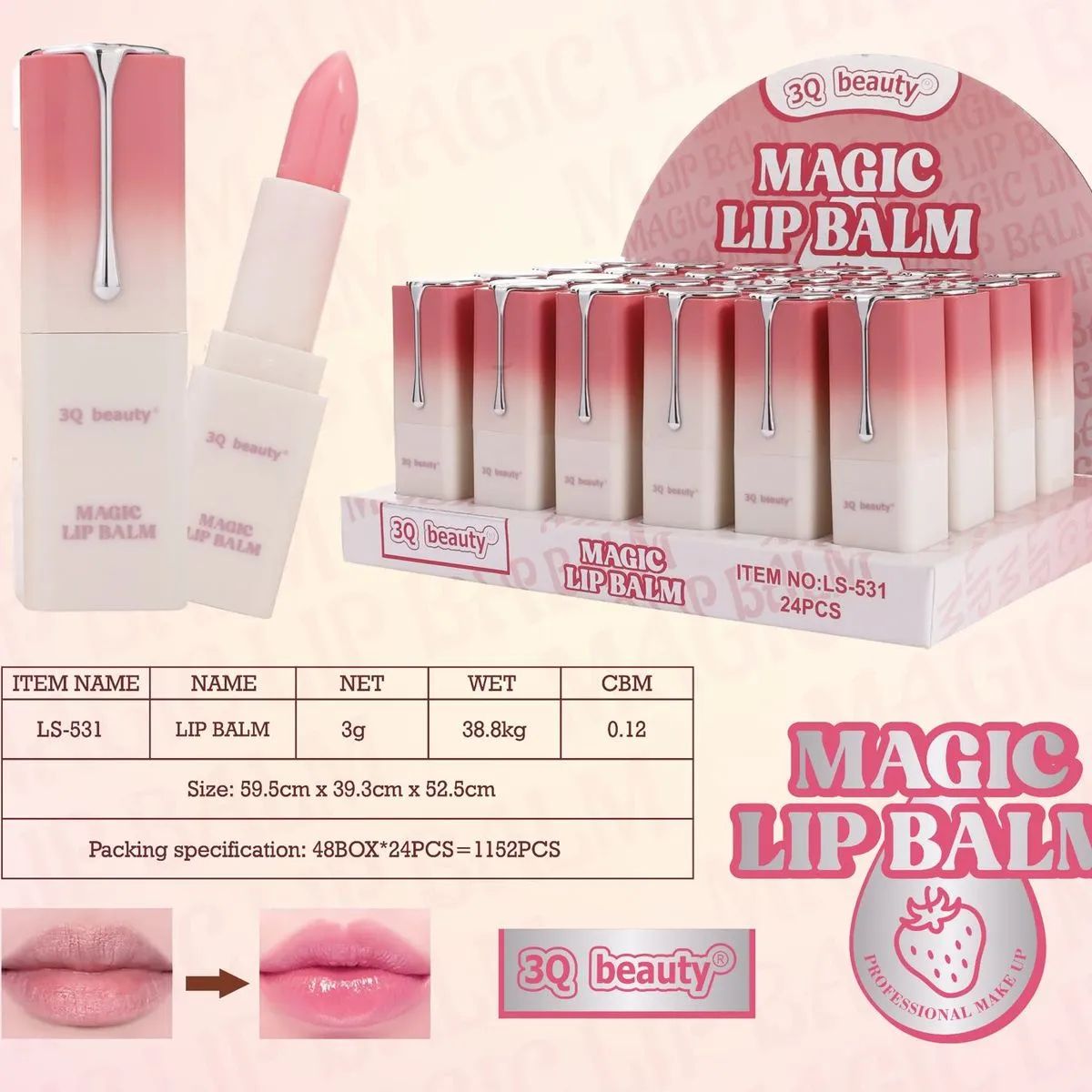 Balsam do ust 3G Magic Lip Balm LS-631 3 Beauty
