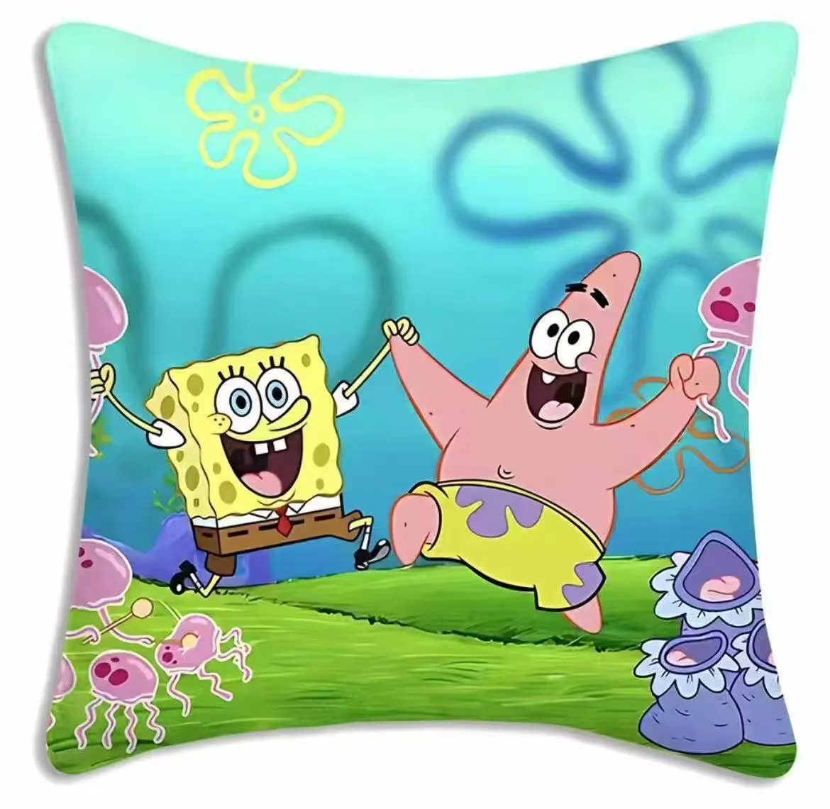 Poduszka dekoracyjna 45x45cm SpongeBob i Patryk