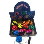 Zabawki Piłki Bounce Ball na gumce z opaską na nadgarstek 12szt