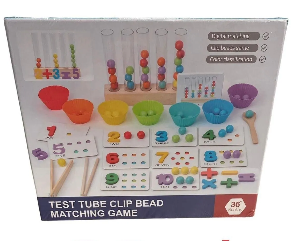 Zabawkowy Matching Game Test Tube Clip Bead 36m+