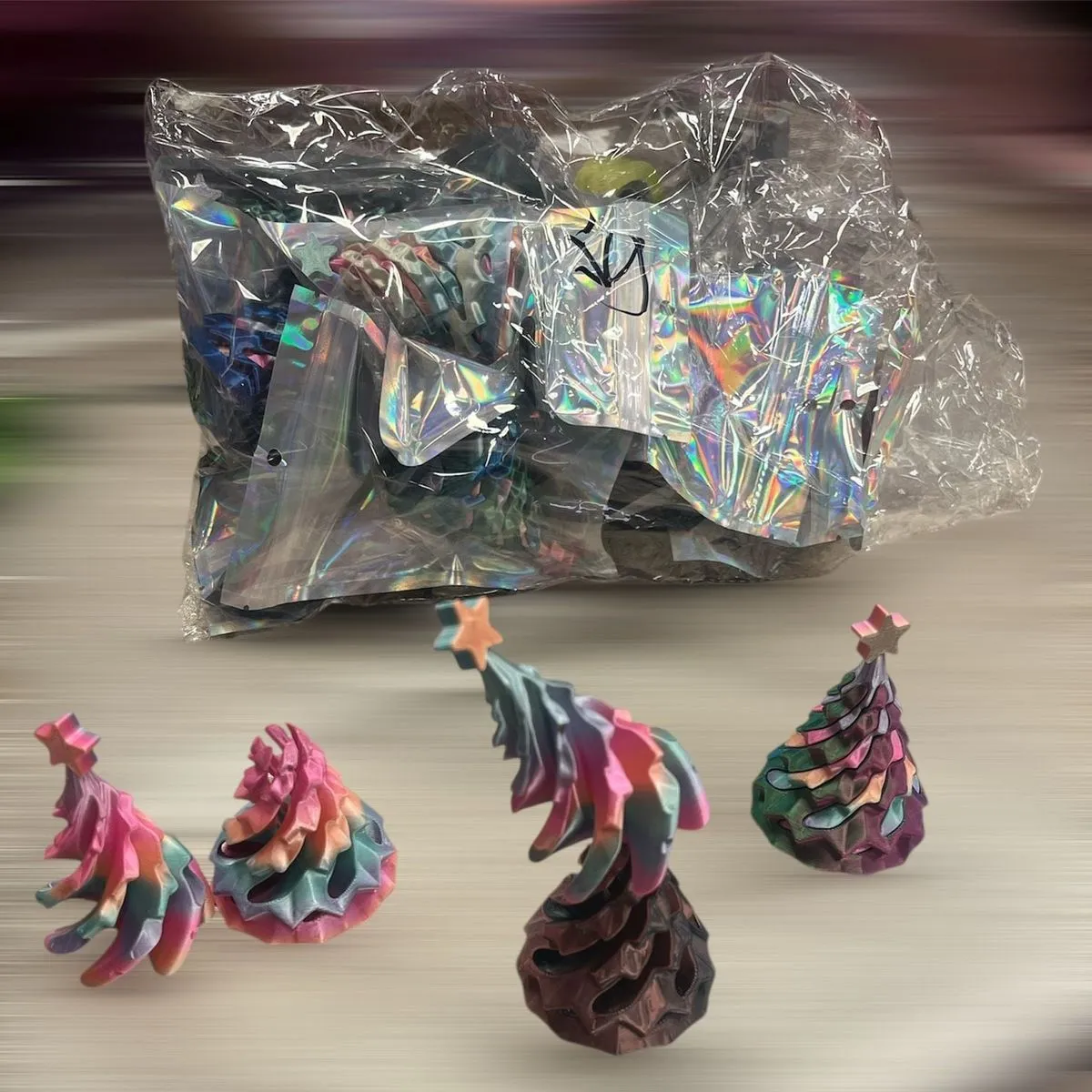 Zabawki Edukacyjne Choinki 3D Fidget Toy Multicolor 12 szt.