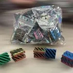 Metalowe Kostki Antystresowe Fidget 12 szt. kolorowe