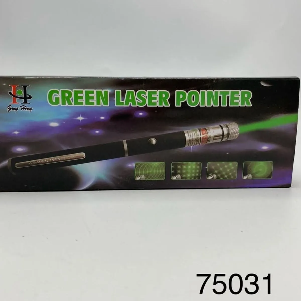 Zielony wskaźnik laserowy z wzorami, 12 szt.