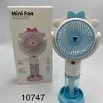 Mini Fan Wentylator Ręczny z Nawilżaczem USB Uszy Misia, 12 szt.