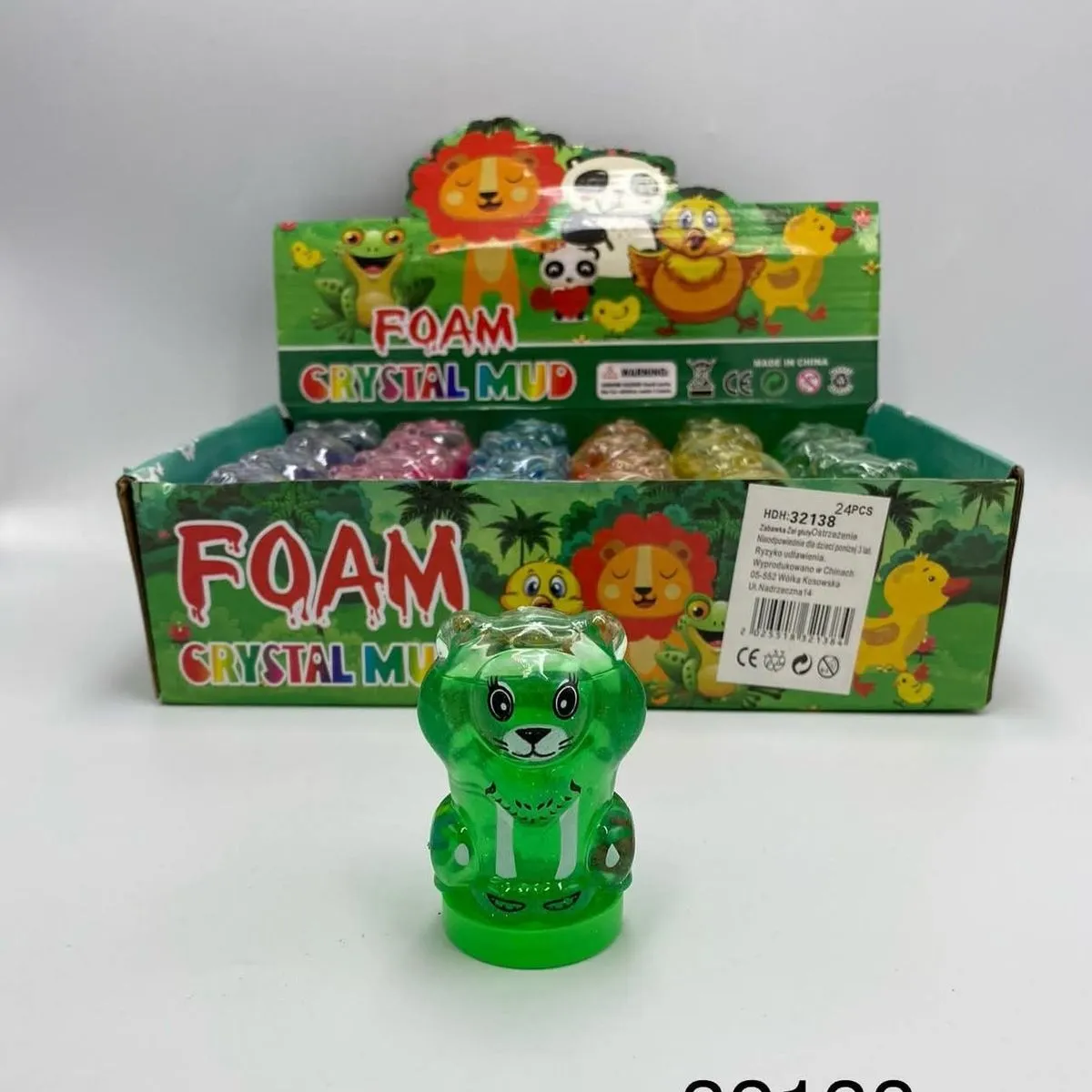 Crystal Mud Foam - Żel glut zwierzątka, masa z kuleczkami 24szt