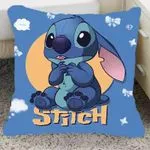 Poduszka dekoracyjna Stitch 45x45cm niebieska