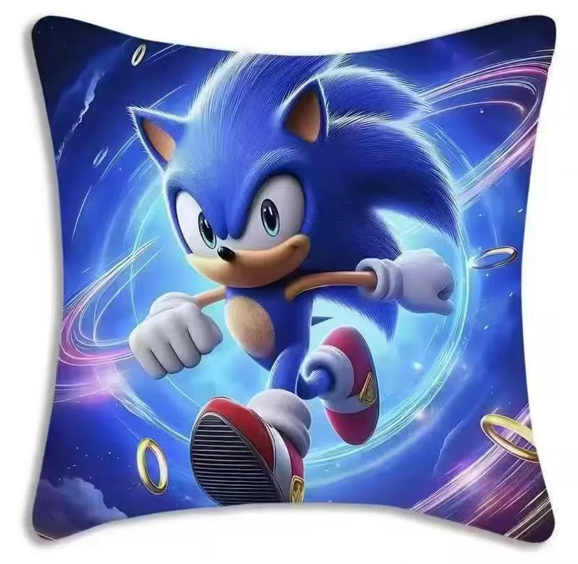 Poduszka dekoracyjna Sonic 45x45cm - motyw z gry i bajki