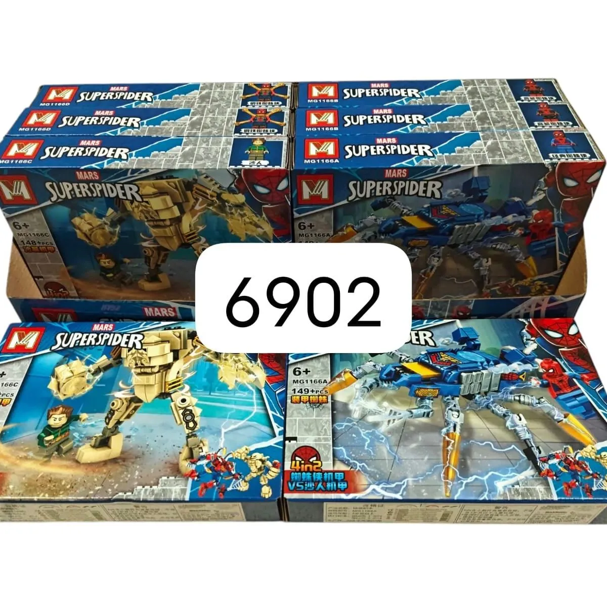 Klocki Spider-Man Mars Superspider Mechy Zestaw 8 szt. 6902