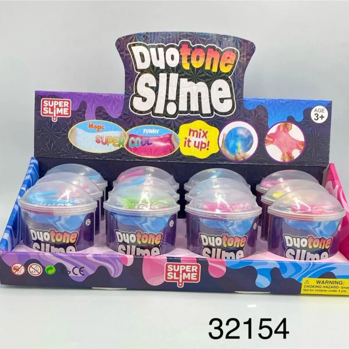 Zabawki Slime Duotone - Dwukolorowa Masa Plastyczna 12 szt.
