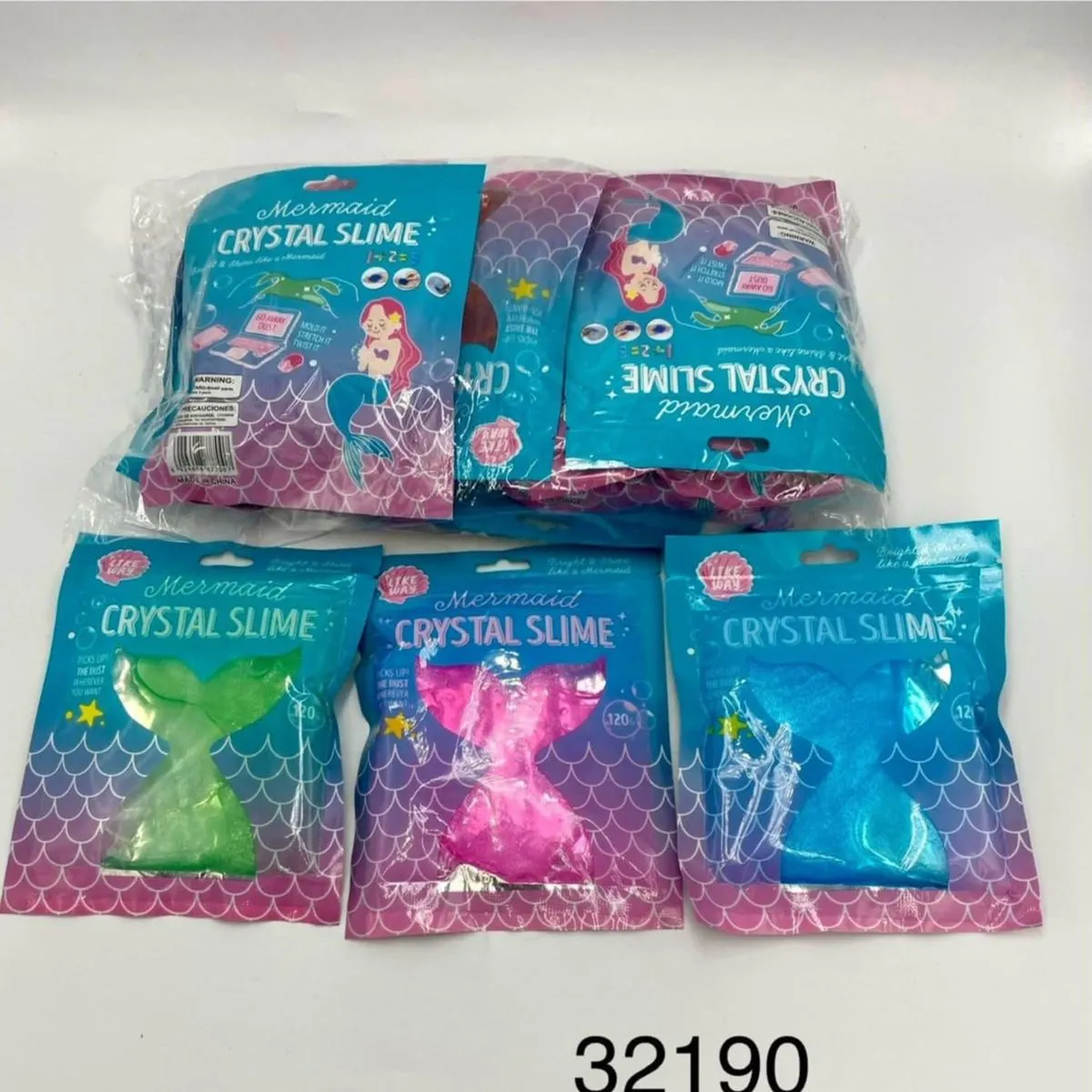 Zabawki Crystal Mud Mermaid Slime Ogon Syrenki 120g, 24 szt.