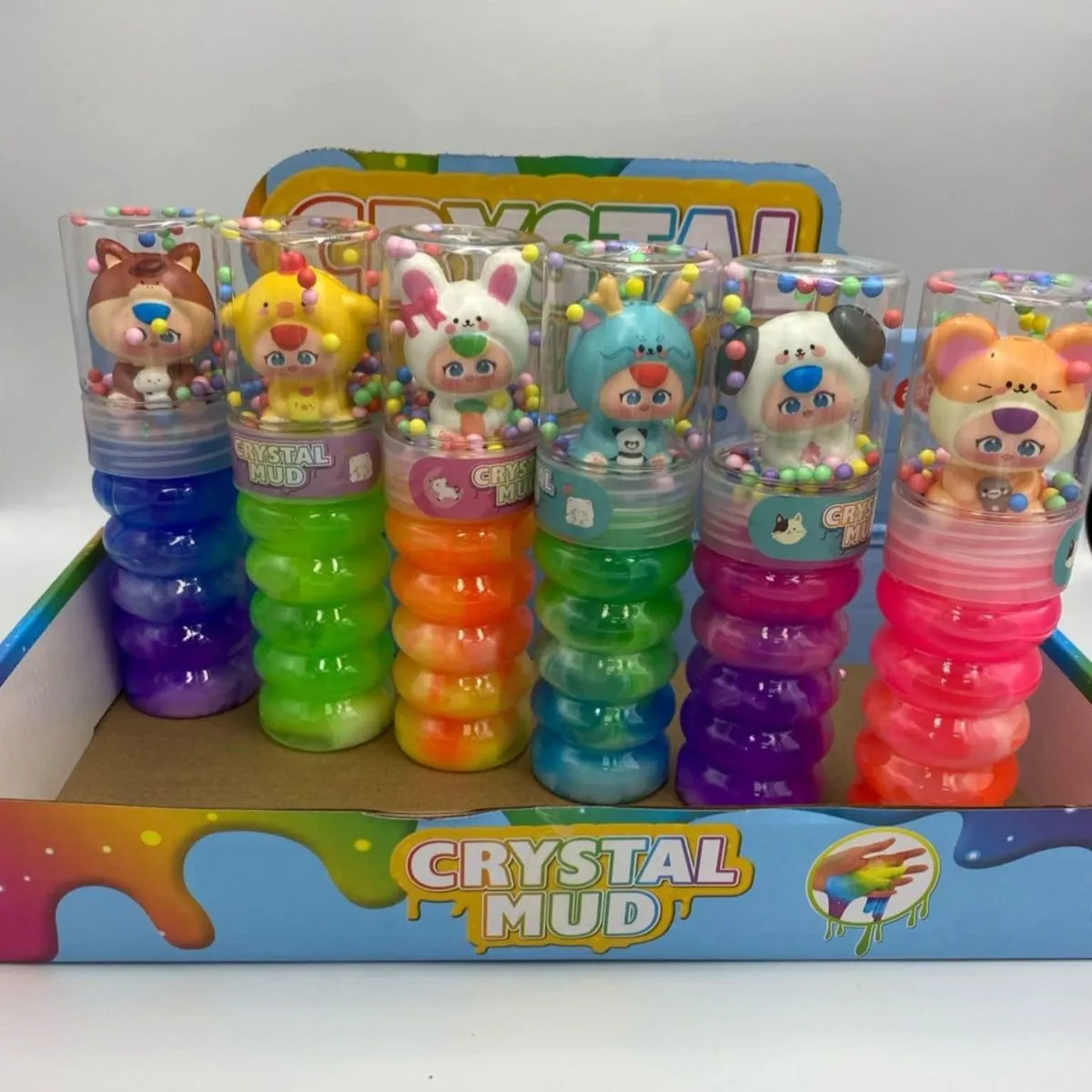 Zabawki Crystal Mud z figurką i kuleczkami, 12 szt.