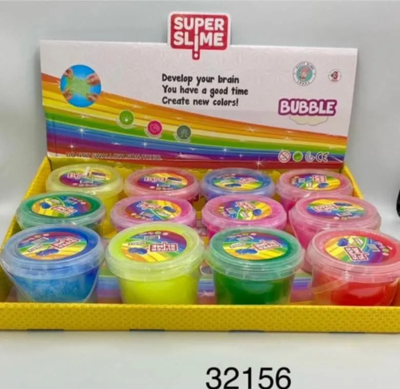 Zabawki Super Slime Bubble - Kolorowa Masa Plastyczna, 12 szt.