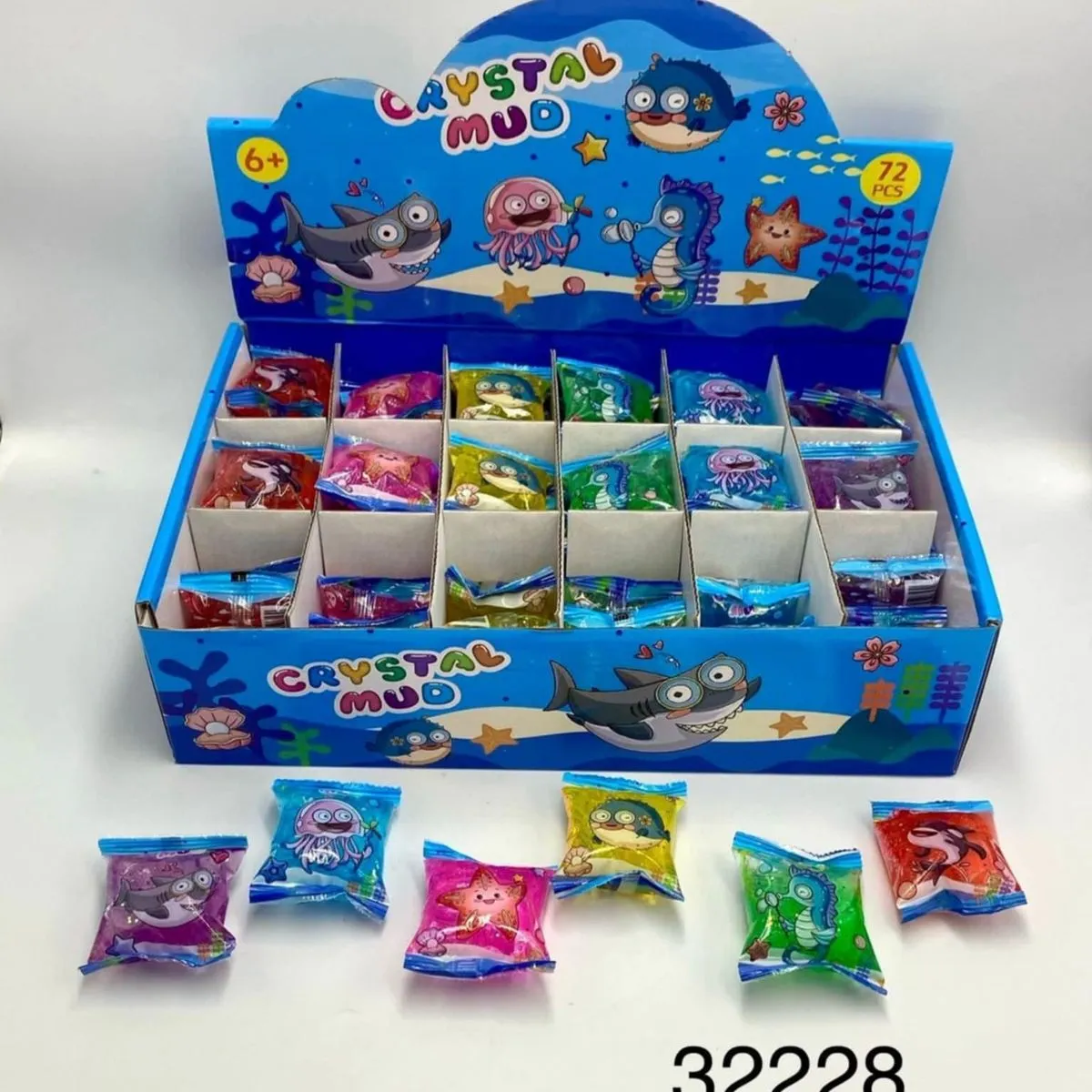 Zabawki Crystal Mud - Kolorowa Masa Żelowa, Display 72 szt.
