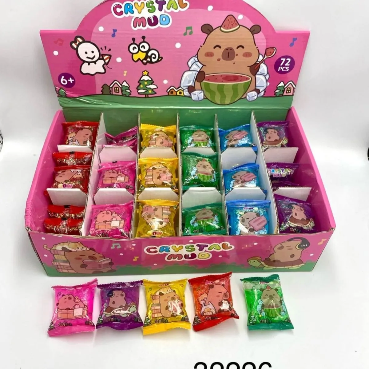 Zabawki Crystal Mud Bear Slime Kapibara 72 szt.