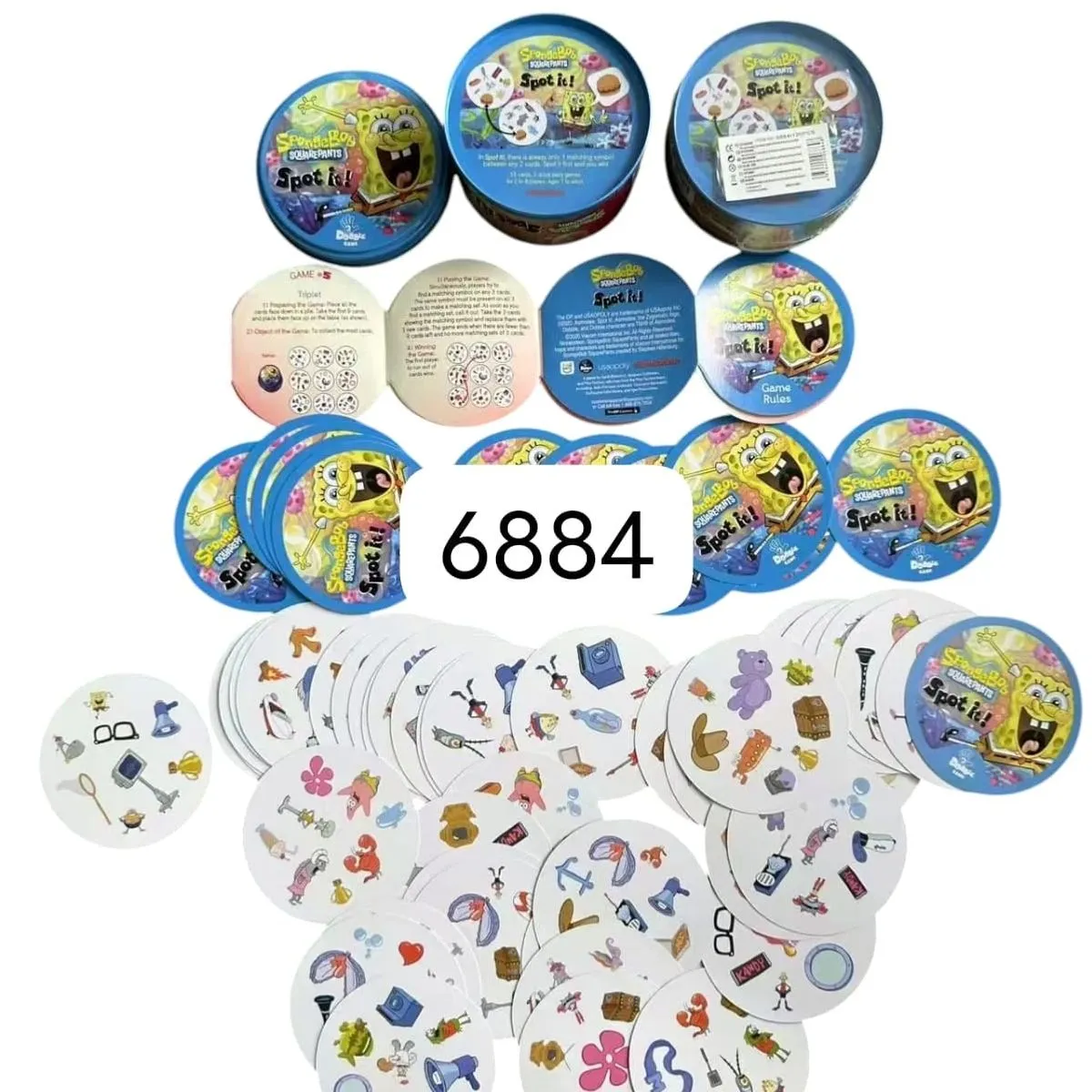 Gra Dobble SpongeBob SquarePants Spot it! Metalowa Puszka 12szt