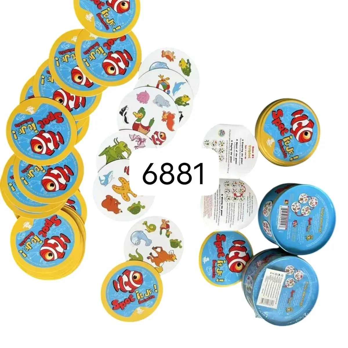 Gra Dobble Spot it Jr. Animals - metalowa puszka, 12 szt