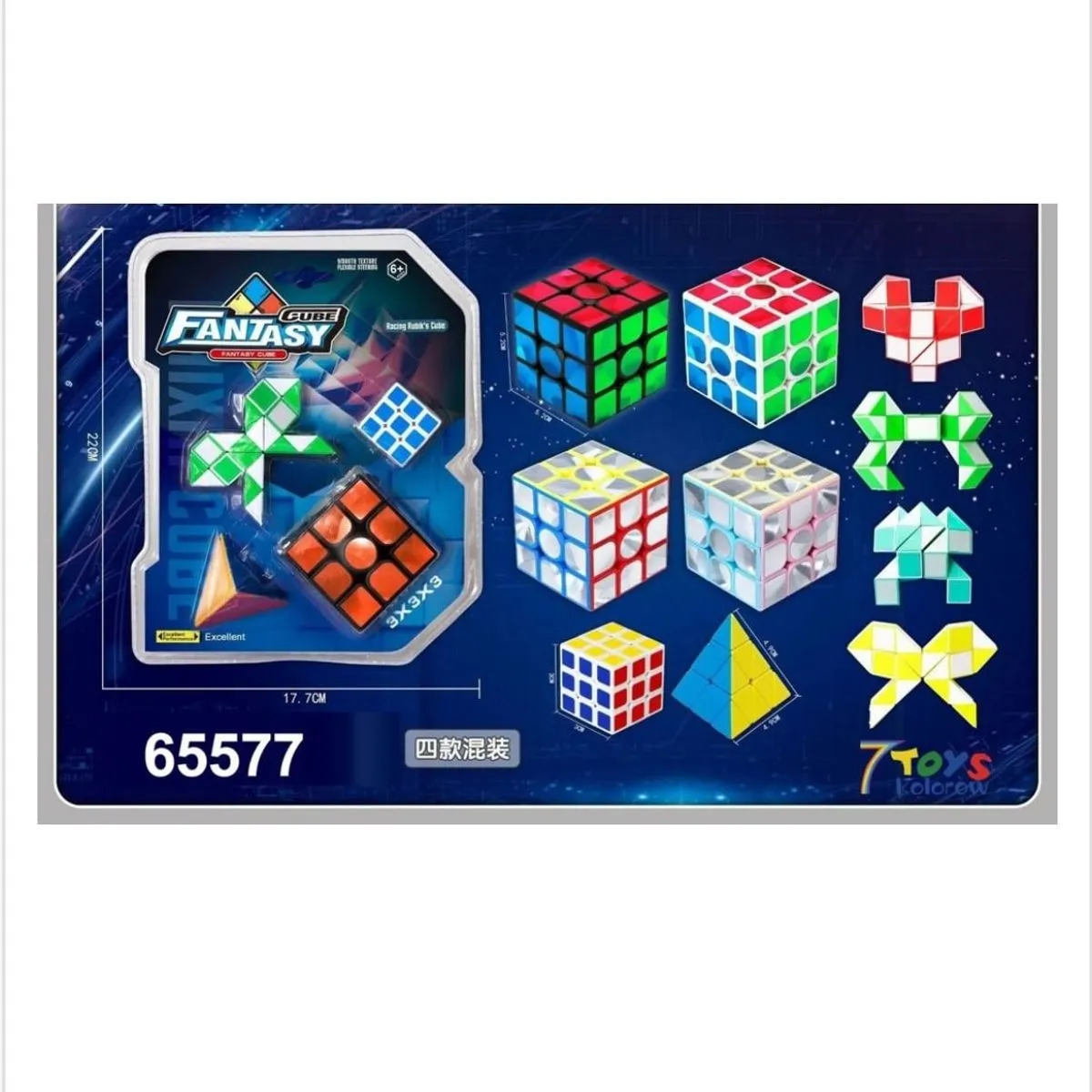 Kostka Rubika Fantasy Zestaw Logiczny 3x3x3 Wąż Piramida