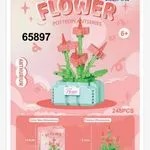 Klocki Kwiaty Flower 248PCS Anthurium Anturium w Doniczce