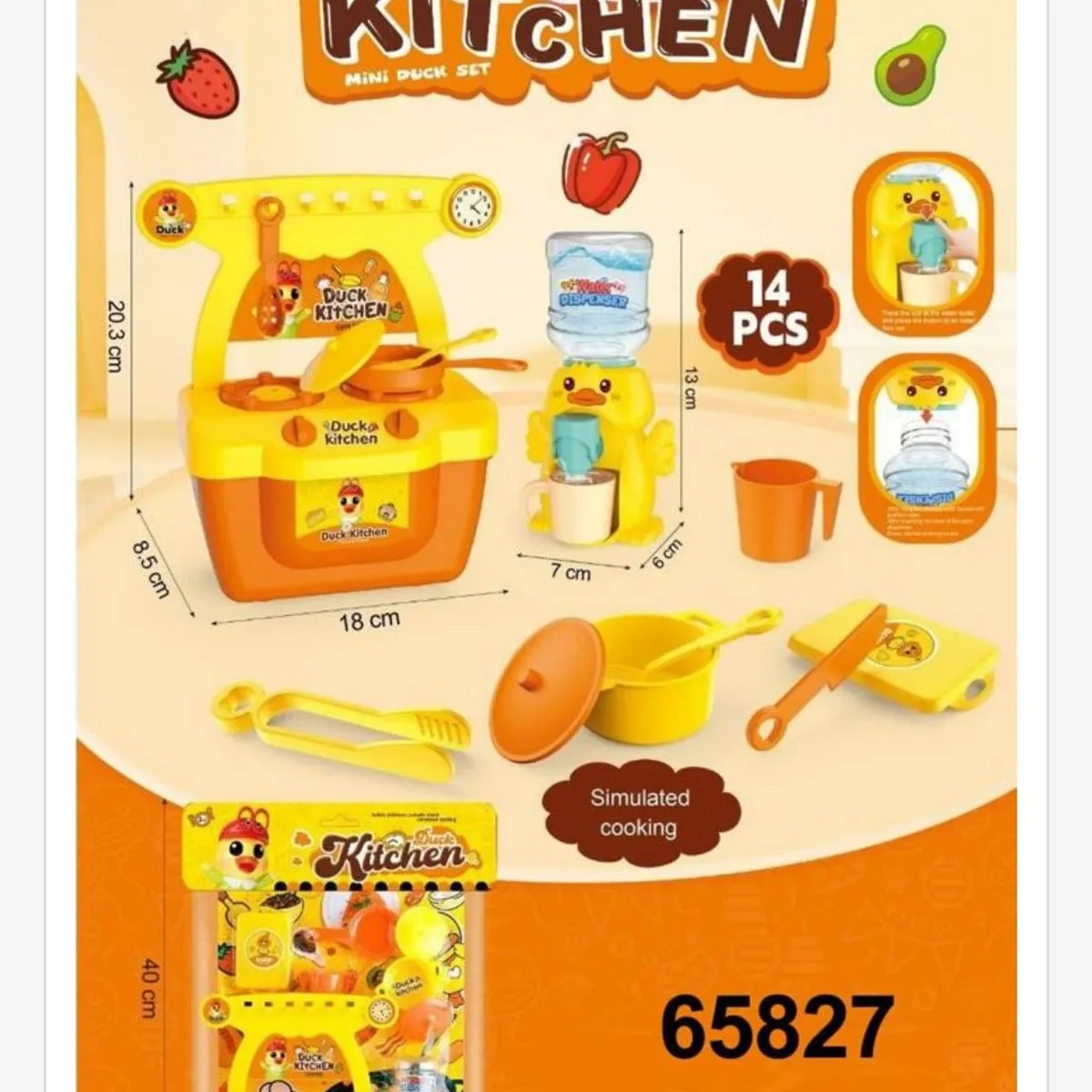 Zestaw Zabawkowa Kuchnia Duck Kitchen 14 el. Kaczuszka