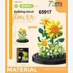 Klocki Kwiaty Building Block Flower Słoneczniki w Kopule 10.5cm