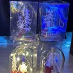 Lampka LED Świąteczna w Szklanej Kuli z Postaciami