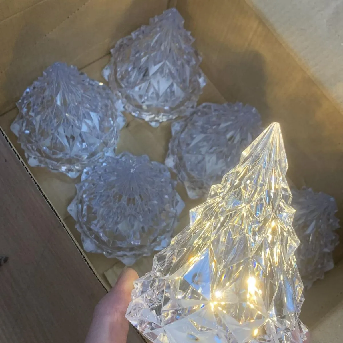 Lampki LED choinkowe 12cm przezroczyste