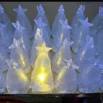 Lampki LED choinkowe w kształcie gwiazd, 24 szt
