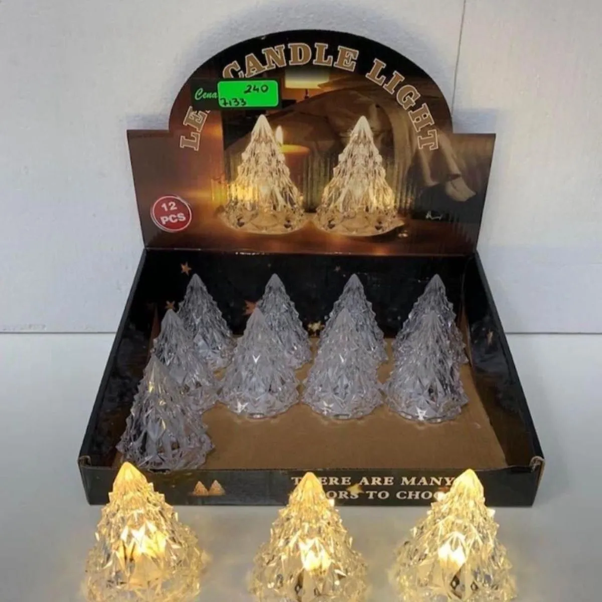Lampki LED LED Light choinki przezroczyste 12 szt