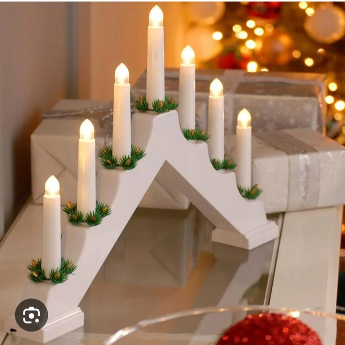 Lampka LED Świeca 7szt biały stojak