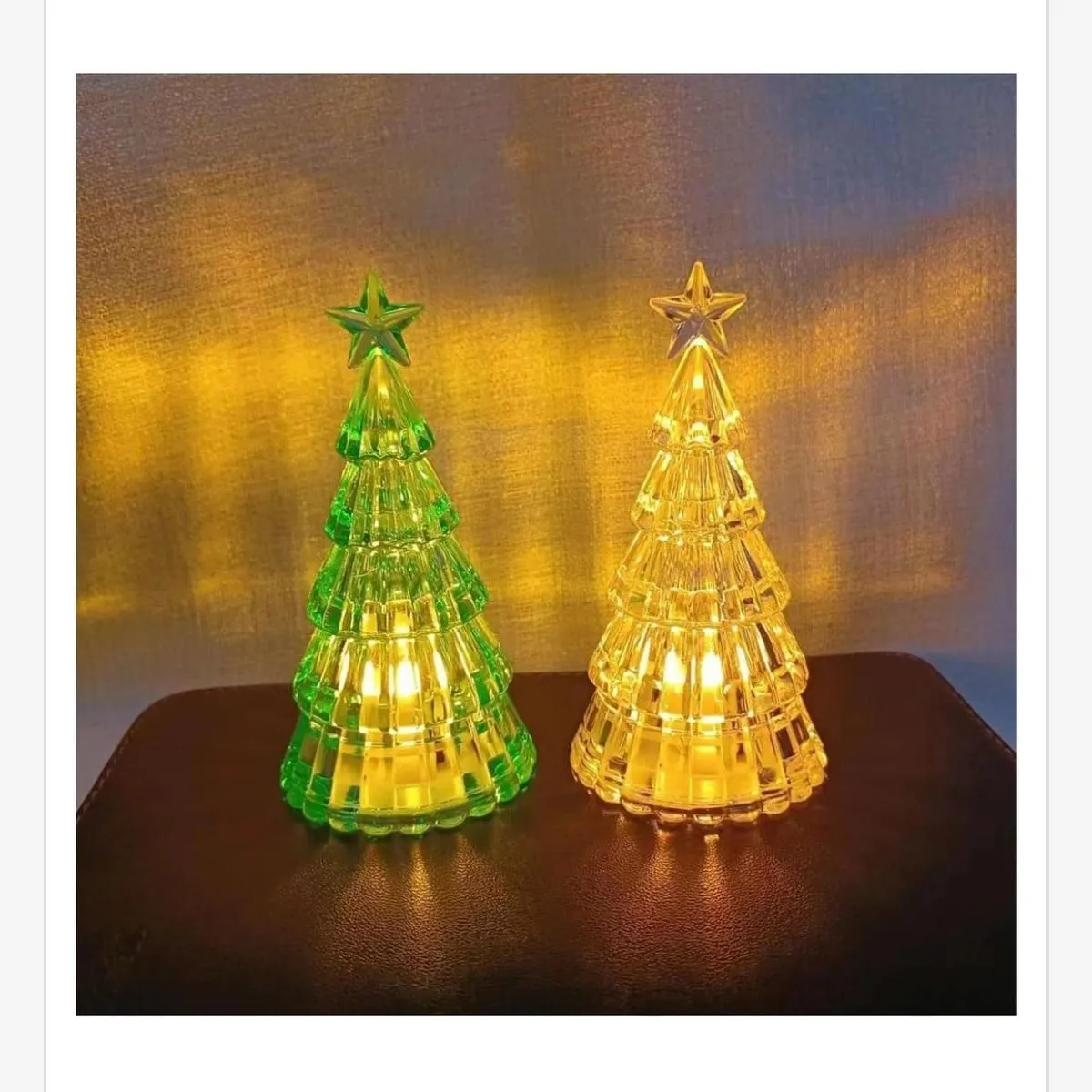 Lampki LED choinkowe 7.5x15cm zielona i złota