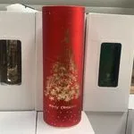 Lampka LED Świąteczna 20cm Czerwona z Drzewkiem