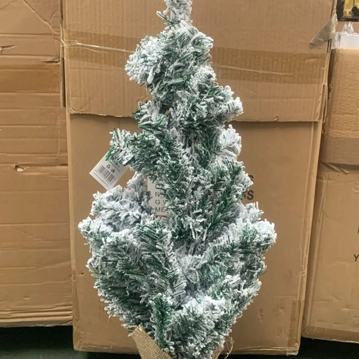 Choinka sztuczna 90cm zielona ze śniegiem bez lampki