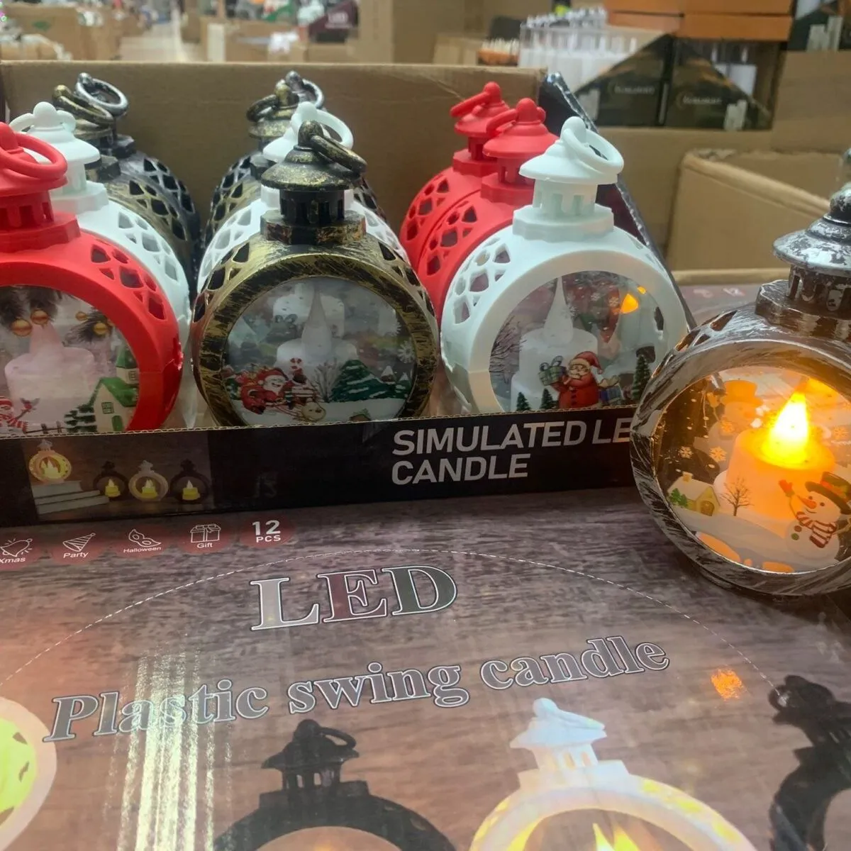 Lampka LED Świąteczna Symulowana Świeca Plastikowa