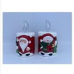 Świece LED świąteczne 6.2x10.5cm Santa Śniegurt