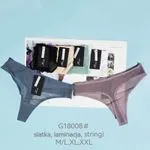 Stringi damskie siatka laminowana G18008 M/L XL XXL