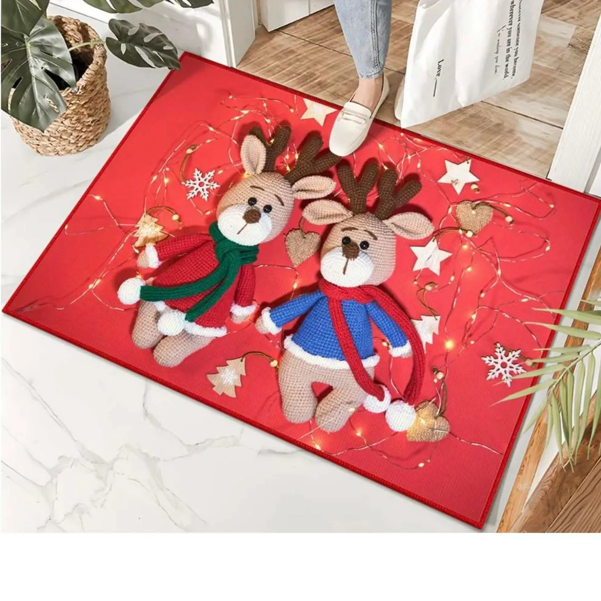 Dywan Świąteczny z Reniferami 60/90cm