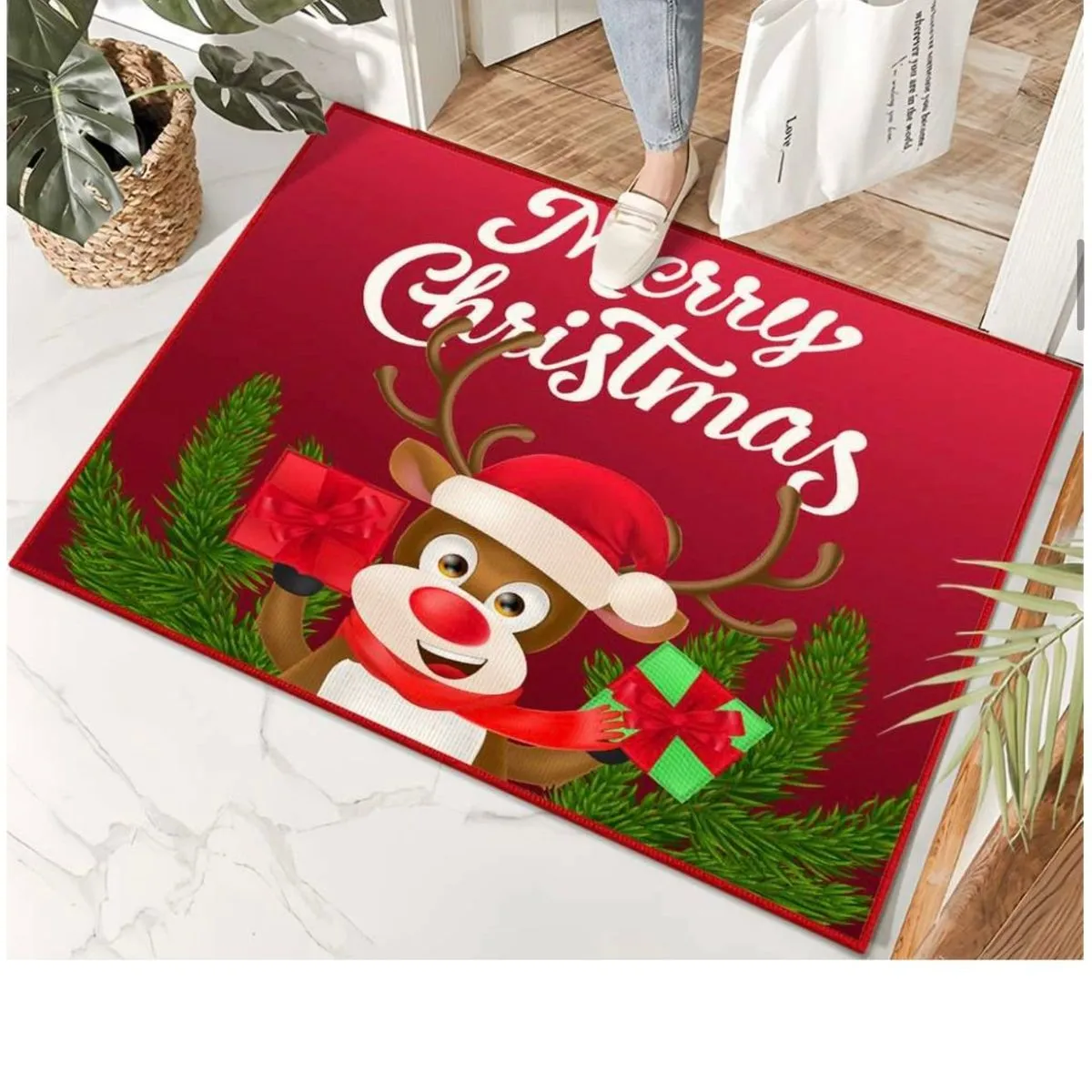 Dywan Świąteczny z Reniferem 80/120cm