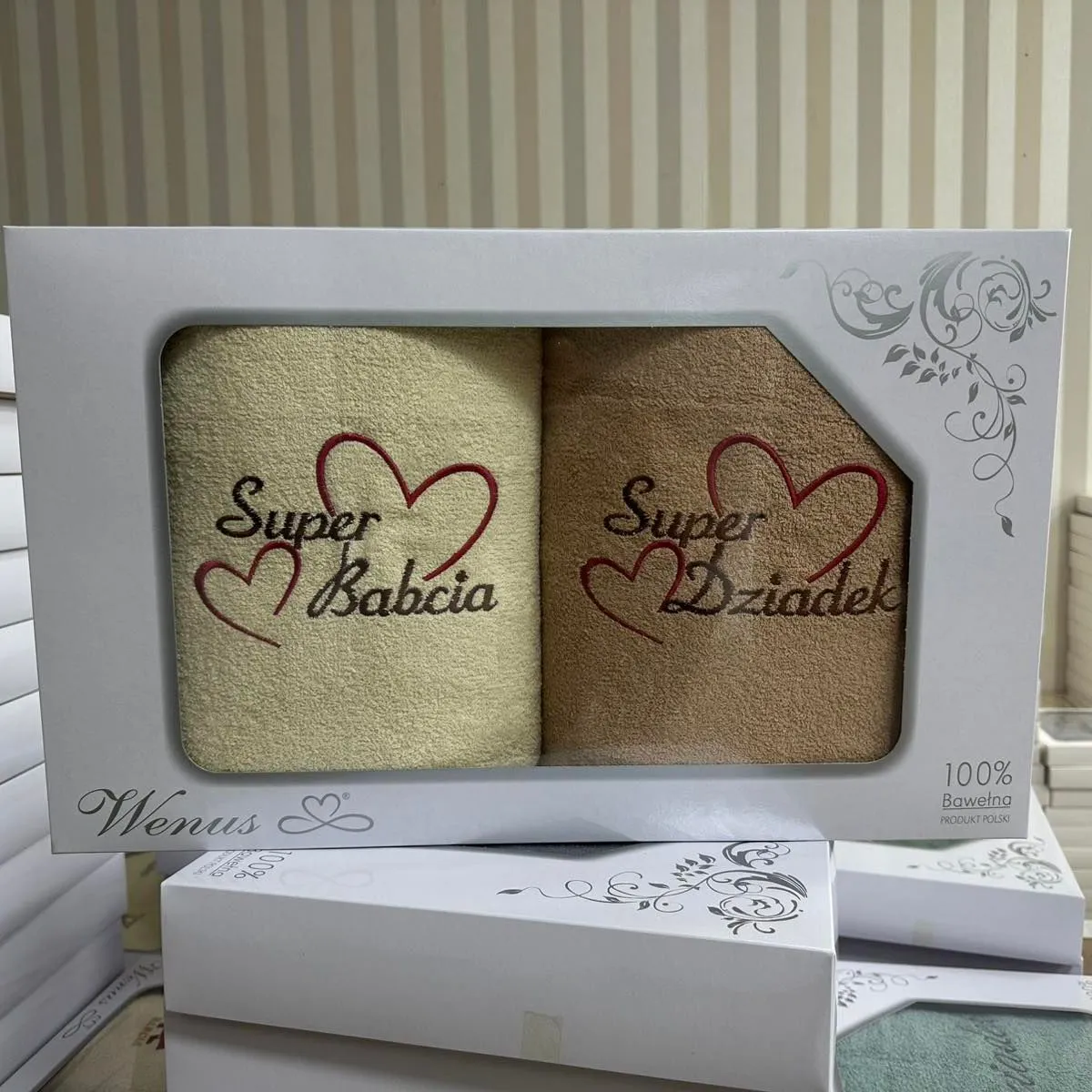 Ręczniki Super Babcia & Dziadek 2PCS 70/140